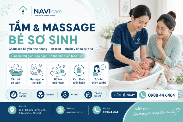 Tắm và Massage Bé sơ sinh