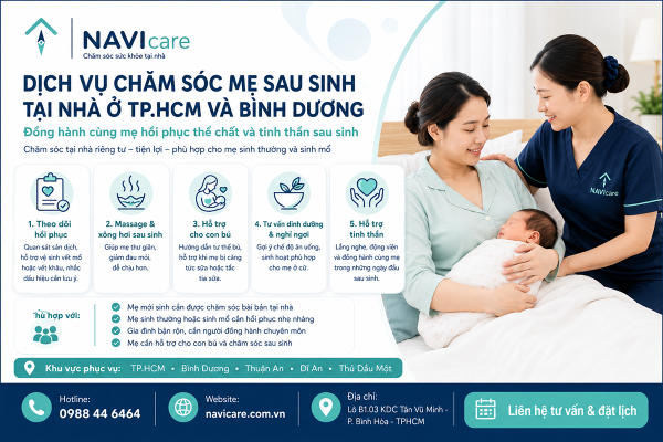 Dịch vụ Chăm sóc mẹ sau sinh tại nhà ở TP.HCM và Bình Dương