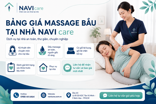 Bảng giá massage bầu tại nhà NAVI care