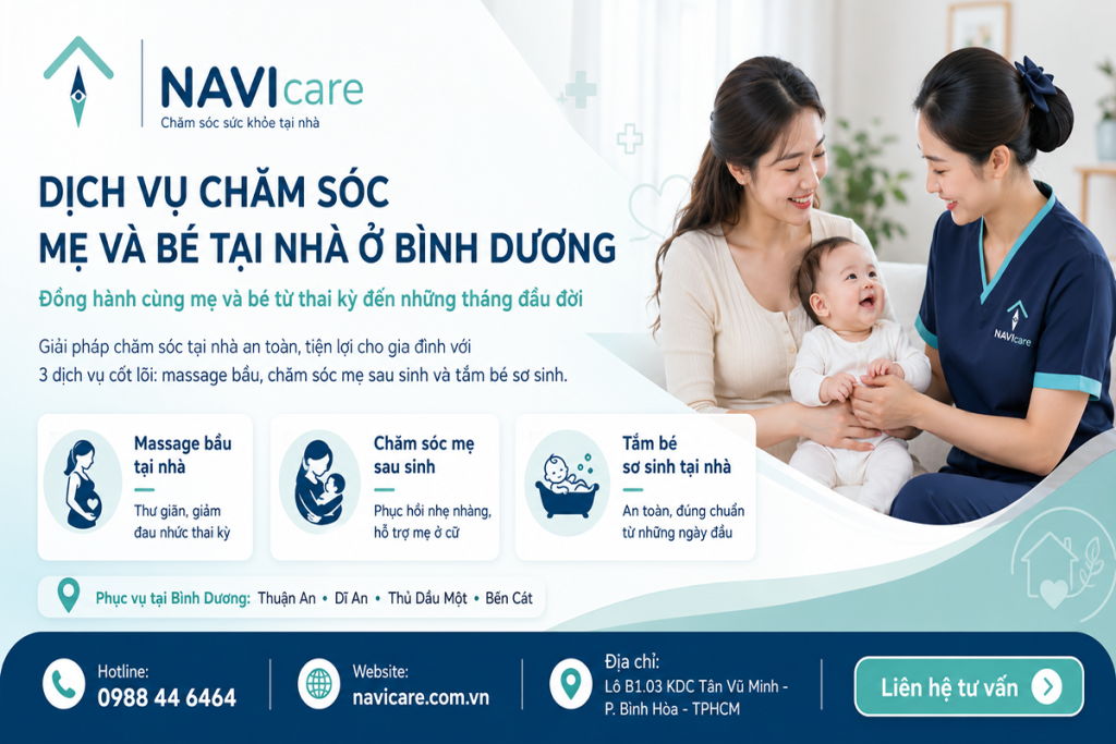 Dịch vụ Chăm sóc Mẹ và Bé tại nhà ở Bình Dương