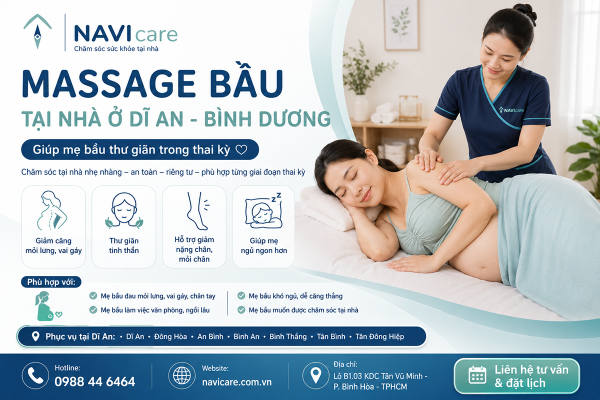 Dịch vụ Massage bầu tại nhà ở Dĩ An – Bình Dương | NAVI care