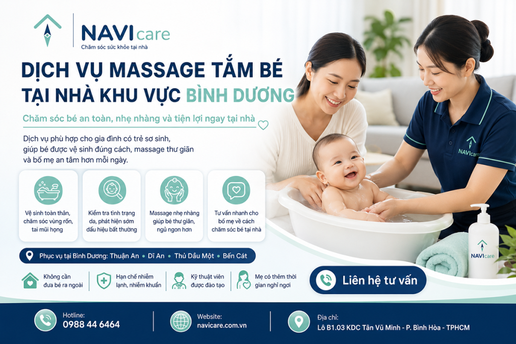 Dịch vụ Massage Tắm bé tại nhà khu vực Bình Dương
