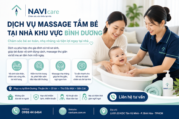 Dịch vụ Massage Tắm bé tại nhà khu vực Bình Dương