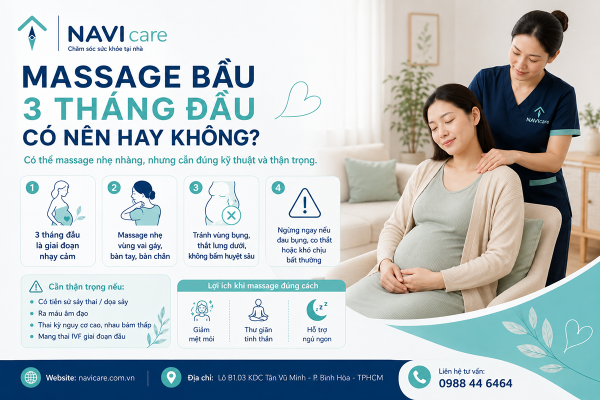 Massage bầu 3 tháng đầu có nên hay không? NAVI care