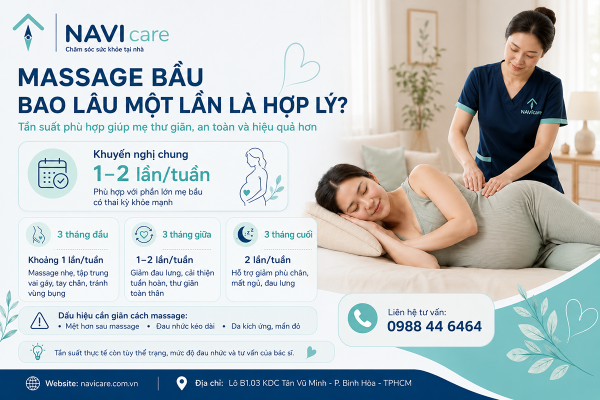 Massage bầu bao lâu một lần là hợp lý? NAVI care