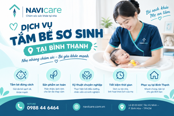 Dịch vụ Tắm bé Sơ sinh tại Bình Thạnh - NAVI care