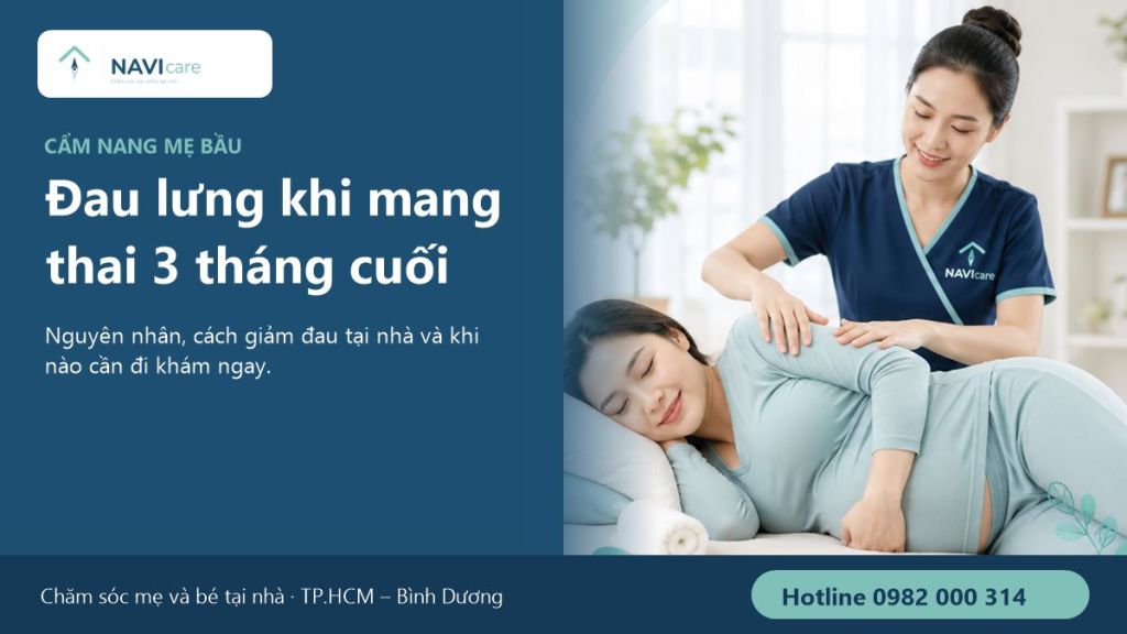 Đau lưng khi mang thai 3 tháng cuối