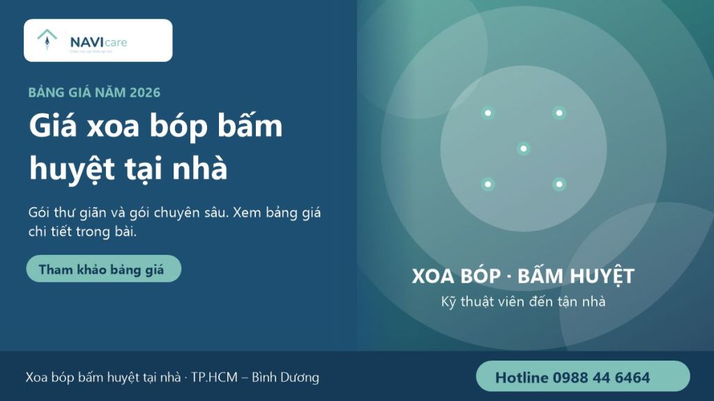 Giá xoa bóp bấm huyệt tại nhà - Bảng giá năm 2026