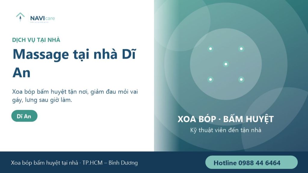 Massage tại nhà Dĩ An - xoa bóp bấm huyệt NAVI care