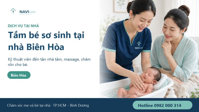 Tắm bé sơ sinh tại nhà Biên Hòa