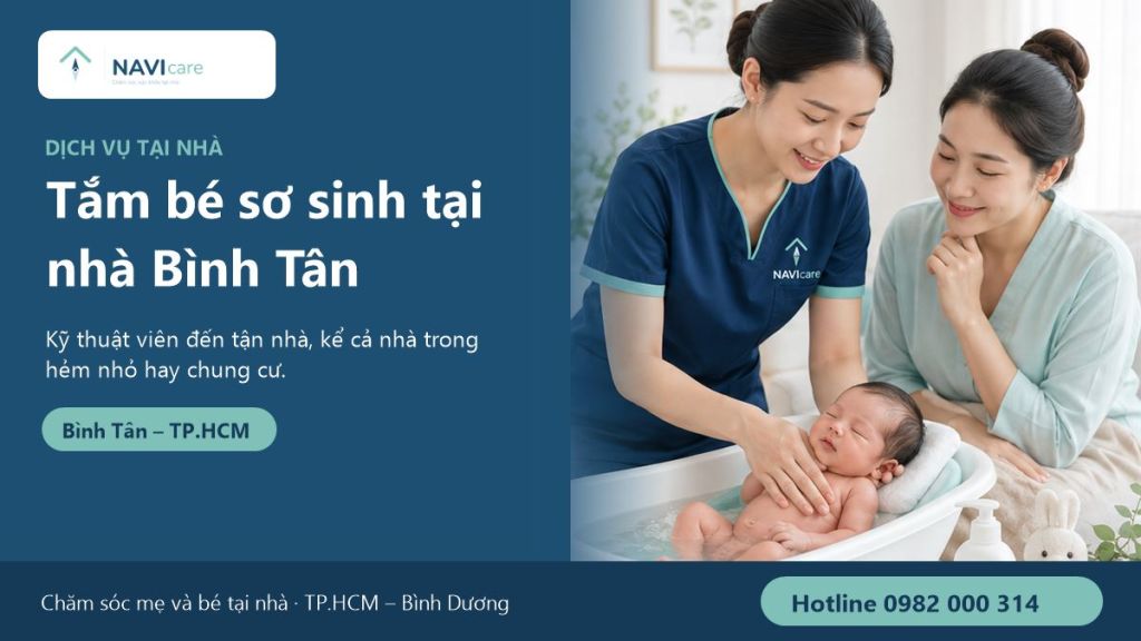Tắm bé sơ sinh tại nhà Bình Tân