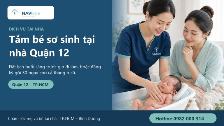 Tắm bé sơ sinh tại nhà Quận 12