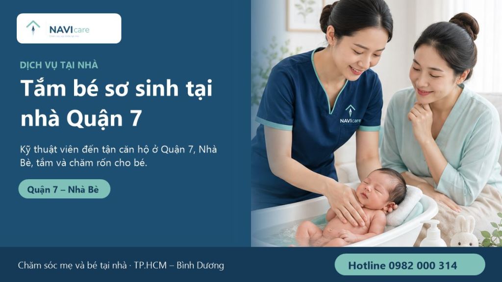 Tắm bé sơ sinh tại nhà Quận 7